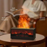 Simulated 3D flame aromatherapy machine, essential oil humidifier, color atmosphere lighting with remote control, holiday gift