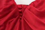 Sweetheart Neck Red Satin Long Dress for Women Spaghetti Strap Straight Elegant Party Vestidos Zip Beach New in Summer Dress