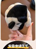 Cartoon Panda Plush Pajamas Robes Anime Adult Nightgown Winter Long Sleeve Night Dress Halloween Party Comfy Kawaii Girl Slipper