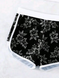 2026 Halter Sporty Bikinis Printed Swimsuit Women High Waist Shorts Swimwear Female Bathers Bathing Swimming Swim Suit Beachwear