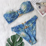 9 Colors Sexy Bikini Women Swimwear Swimsuit High Waist Metal Decor Leopard Print Female Bikinis Set Bathing Suit Beach Biquinis