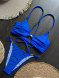 Cross Back Hollow Out Bikini Female Swimsuit Women Swimwear Two-pieces Bikini Set High Leg Cut Bather Bathing Suit Swim Lady