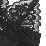 Green Lace Floral Babydoll Lingerie for Women Sexy Push Up Chemise Sleepwear with Back Hook and Eye Closure