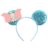 Disney Festival Party Cosplay Mouse Ears Headband 3.3" Ears Glitter Hairband Without Bow For Boys DIY Cartoon Hair Accessories