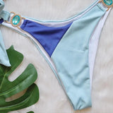 2026 Sexy Bikini Bandeau Women Crystal Diamond Patchwork Hollow Swimwear Swimsuit Bikinis Set Bathing Suit Bikini Female Push Up