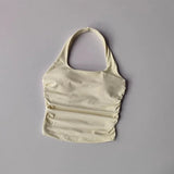 Women's small camisole hanging neck vest, gathering beautiful back yoga sports bra