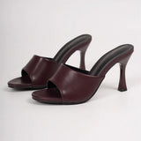 Big Size 42 Gold Sexy Slide Sandals Women Stiletto High Heel Party Slide Heels Backless High Heel Club Wedding Mules Shoes