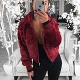 Phantasy Women's Hoodies Women Clothing Streetwear New Style Fashion Hooded Imitation Fur Plush Coat Solid Color Jacket Female