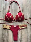 Sexy Halter Push Up Brazilian Bikini 2025 Women Bandage String Swimsuit Female Swimwear Two Pieces Bikini Set Bathing Suit Swim