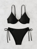 ZTVitality Solid Underwire Sexy Bikini 2025 New Arrival Biquini Padded Push Up Bandage Swimsuit Women Swimwear Summer Beachwear