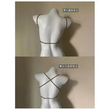 MOYISU Seamless Anime Bodysuit Women Halter Cross Back Invisible Fit Small Bust Enhancer Summer Layering Piece CA Fast Deliver