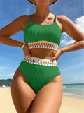 High Waist Bikini 2026 Women Strappy Swimwear Female Sexy Padded Swimsuit Solid Bathing Swimming Swim Suit Summer Beachwear