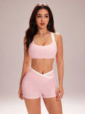 2pcs/sets Yoga Sport Bra Shorts Set Hotsweet Sportswear Woman Gym Workout Bra Shorts Leggings Activewear Women's Tracksuit