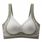 Women's V-Neck Seamless Push-Up Bra with Anti-Spill Design 4 Colors Anti-sagging Lift-up Bras Plus Size Comfort Lingerie M-4XL