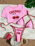 3 Pieces Brazilian Thong Bikinis 2026 Women Trikini Swimwear Female Halter Triangle Swimsuit & Tops Bathing Swimming Swim Suit