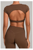 Sexy Hollow Out Backless Sports Shirts Women Shorts Sleeve High-strength Double-layer Stitching Without Chest Sports Tank Tops