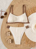 ZTVitality Sexy Patchwork Bikini Set 2025 New Arrival Biquini Padded Bra Push Up Swimsuit Women's Swimwear Summer Beachwear