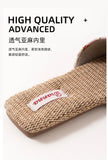 Breathable Indoor Linen Slippers For Women Men Home Floor Shoes Chinese Style Emrobidery Anti-slip Couples House Bedroom Slides