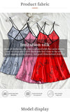 Heart Letter Print Nightdress Casual Round Neck Spaghetti Strap Sleep Dress Women's Sleepwear Dresses