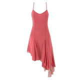 Irregular Pink Women's Dress Summer Maxi Beach Vestidos Strap Sleeveless Long Dress Casual Boho Holiday Vocation Dress 2025