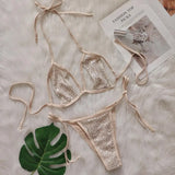 DEKA 2025 Sexy Brazilian Sequins Bikini Woman Swimsuits Crystal Swimwear Bikini Thong Biquini Swim Suits Beachwear