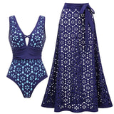 2026 High Quality One Piece Swimsuit Floral Ruffle Printed Push Up Women Bikini Set Swimwear Slimming Bathing Suit Beach Wear