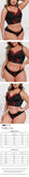 Plus Size Minimizer Lingerie Set, Sexy Side-smoothing Full Support Cami Bra & Panty