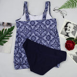 Women's Printed Boho Tankini Set High-Waist Two-Piece Swimsuit with Sexy Triangle Bottoms Stylish & Unique Summer Beach Swimwear