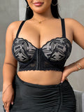 Front Buckle plus size Brassiere Embroidered Lace Splicing Push up Bra for women Thin cup Comfortable sexy bras