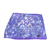 Women's Summer Solid Color Mini Sequins Skirts High Waist Side Split Tie Up Skirt for Daily, Travel, Parties