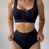 2026 High Waist Bikinis Women Padded Swimwear Female Sexy Sporty Swimsuit Bathers Bathing Swimming Swim Suit Beachwear