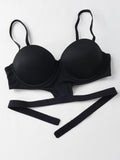 stylish sexy bra T-shirt underton beautiful back half cup smooth and exposed waist slim waist big exposed back push up bra