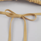 New Bandage Stripes Brazilian Bikini Swimwear Women's Swimsuit Two Piece Set Female Sexy Lace up Mujer Beachwear Summer