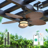 Orison Outdoor Ceiling Fan With Lights Dimmable LED 6 Speed