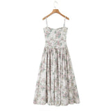 Summer Spring Floral Printed Women's Dress Elegant Retro Boho Party Dresses Elegant Vinatge A-line Maxi Vestidos 2025 New In