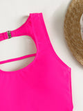 2026 Print Lace Up Back Swimsuit One Piece Solid Swimwear Women Bathing Swimming Suit Female Padded Summer Beachwear Bodysuit