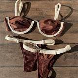 Sexy 2PC Bikini Set Low Waist Printed Women Swimwear Push Up Bikinis Swimsuit Female Biquini Bathing Suit