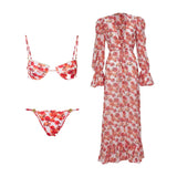 3Pcs Micro Bikini 2026 New Swimwear Women Swimsuit Sexy Brazilian Bikini Set Printed Thong Beachwear Bathing Suit Female Biquini