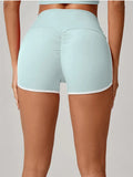 Color Blocking Patchwork Yoga Shorts Women Tight Fitting Peach Hip Lifting Sports Pants Gym Running Bike Wear Leggings