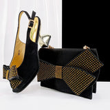 Doershow Lastest Italian Design Fashion Style Ladies Shoes with Matching Bag Set 2025 Nigerian Shoes and Bag Set HL1-1
