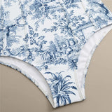 S - XL Sexy With Skirt Printed High Cut Underwired Women Swimwear One Piece Swimsuit Female Bather Bathing Suit Swim Lady V4611
