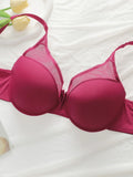 Women's sexy lace butterfly bra with steel rims gathered push ups breathable shoulder straps adjustable and comfortable bra U033