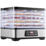 VEVOR 5 Tray Food Dehydrator With Digital Timer And Temperature