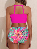 2026 High Waist Bikini Women High Neck Swimsuit Printed Swimwear Female Padded Beachwear Bathers Bathing Swimming Swim Suit