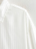 Foridol White Striped Blusas Para Mujer Spring Summer Casual Women Shirt Single Breasted Long Sleeve Loose Shirts Blouses 2025