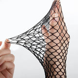 Sexy High Waist Fishnet Tights for Women – Hollow Out Pantyhose, Plus Size XXXL, Black Lingerie Stockings (1PCS/3PCS)