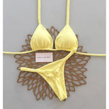 Micro Bikinis 2025 Push Up Women Swimsuits Sexy Swimwear Brazilian Bikini Set Thong Biquini Solid Swimsuit Summer Beachwear