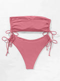 Sexy Bandeau Bikinis 2025 Women Brazilian Swimwear Female Swimsuit Two Pieces Bikini Set Bather Bathing Suits Girls Beach Wear