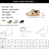 Luxury Stars Chunky Platform Brogue Shoes Women Lace Up Thick Sole Patent Leather Shoes Woman Non Slip Wedges Oxford Flats Mujer