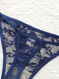 3-Pack Multi-Color Lace Thong Low-Waist Seamless Hollow Easy Wash Quick Dry Comfortable Fitting Underwear C305